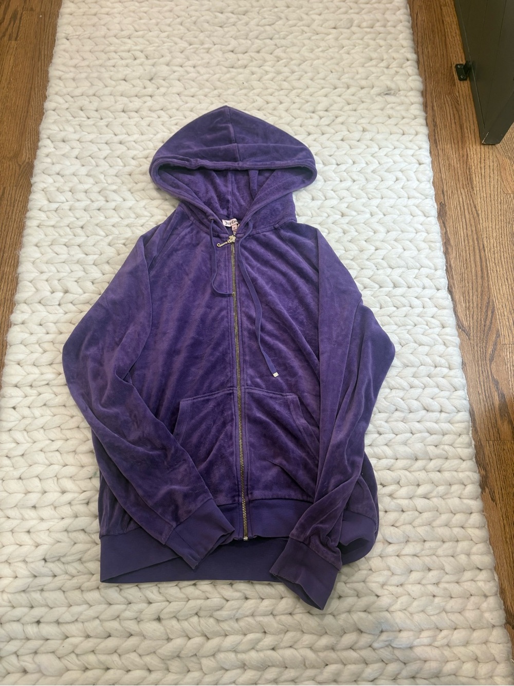 Juicy Couture Purple Velour Zip-Up Hoodie